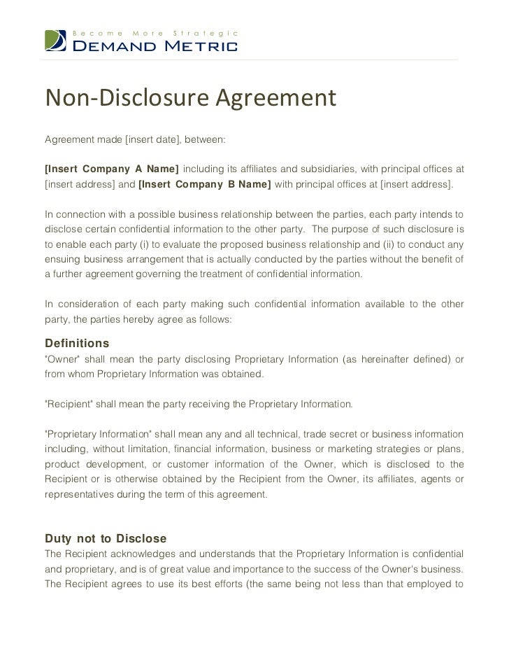 Non Disclosure Agreement  -  3